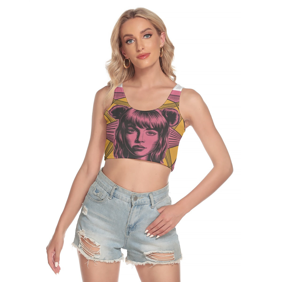 Kirigami Sport Crop Tank Top