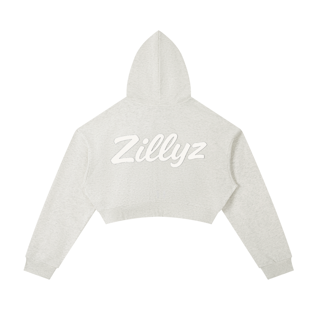 Zillyz Cropped Zip-Up Hoodie