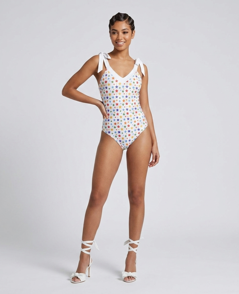 Zillyz Shoulder Tie Padded Swimsuit