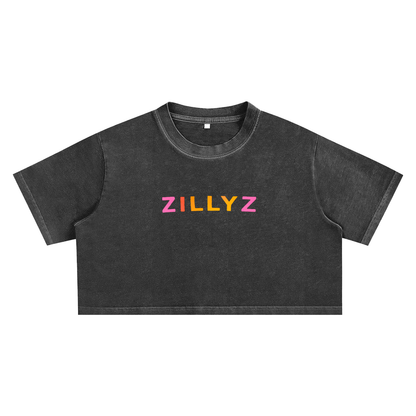 Zillyz Washed Crop Top