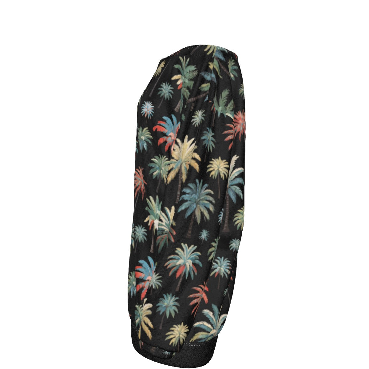Zillyz Palm-Tree Off-Shoulder Sweatshirt