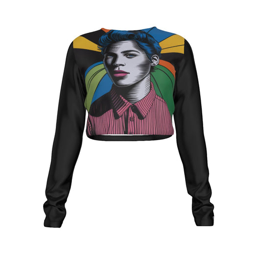 Kirigami Round Neck Crop Top