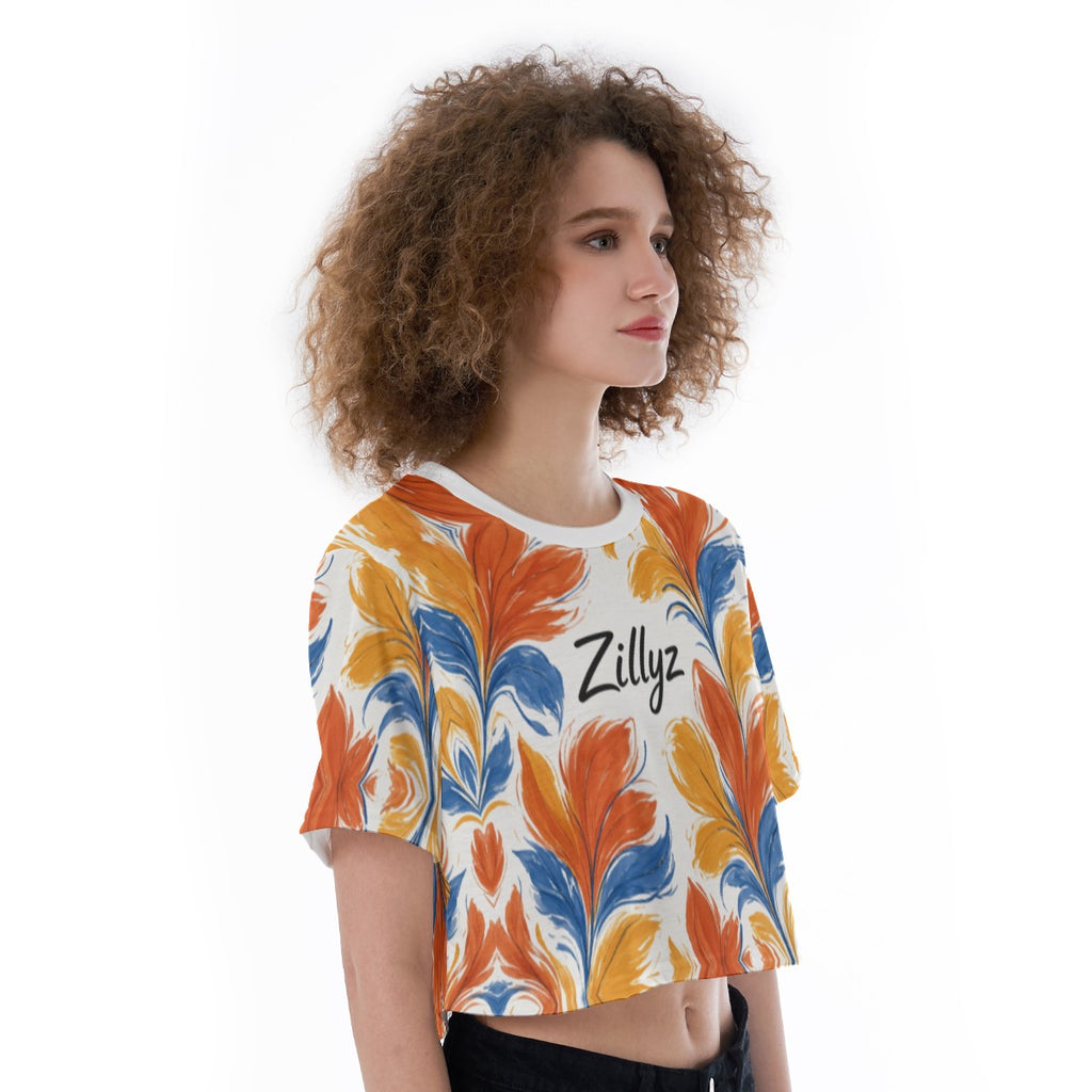 All-Over Print Cropped T-Shirt