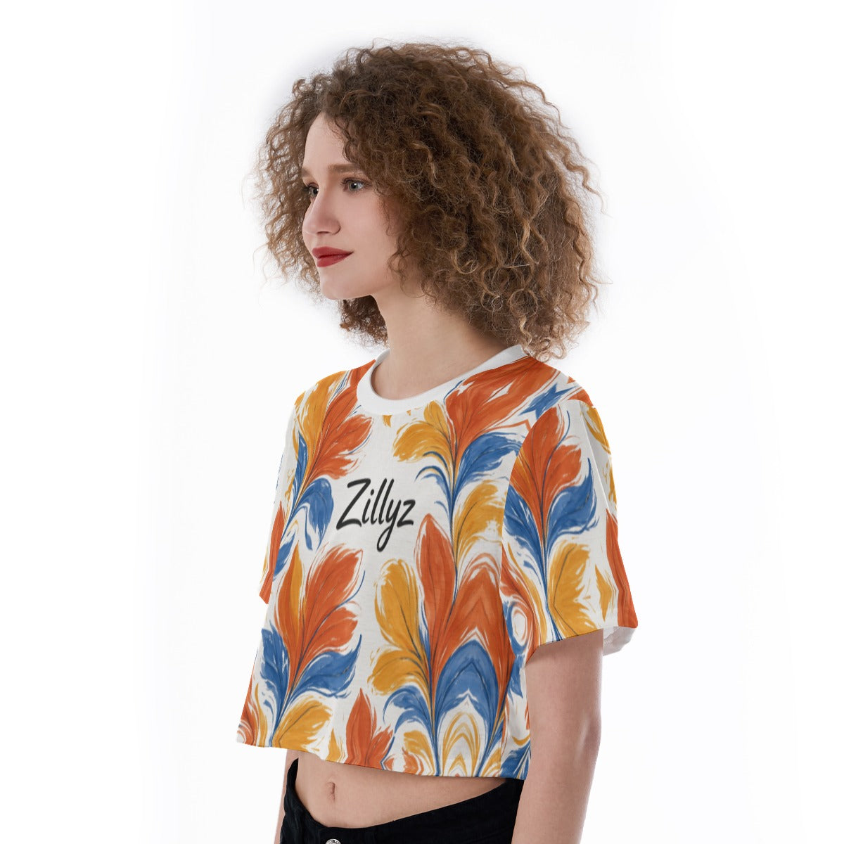 All-Over Print Cropped T-Shirt