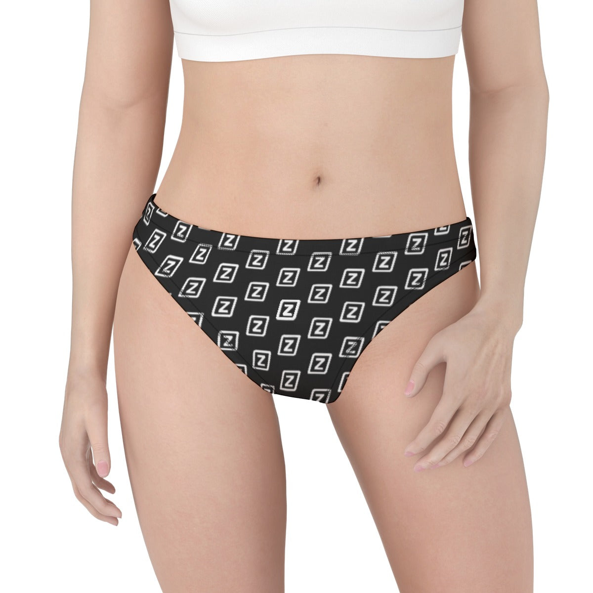 Zillyz Monogram ZThong(Black)