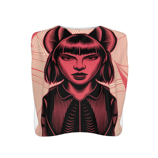 Kirigami Sleeveless Cropped Top