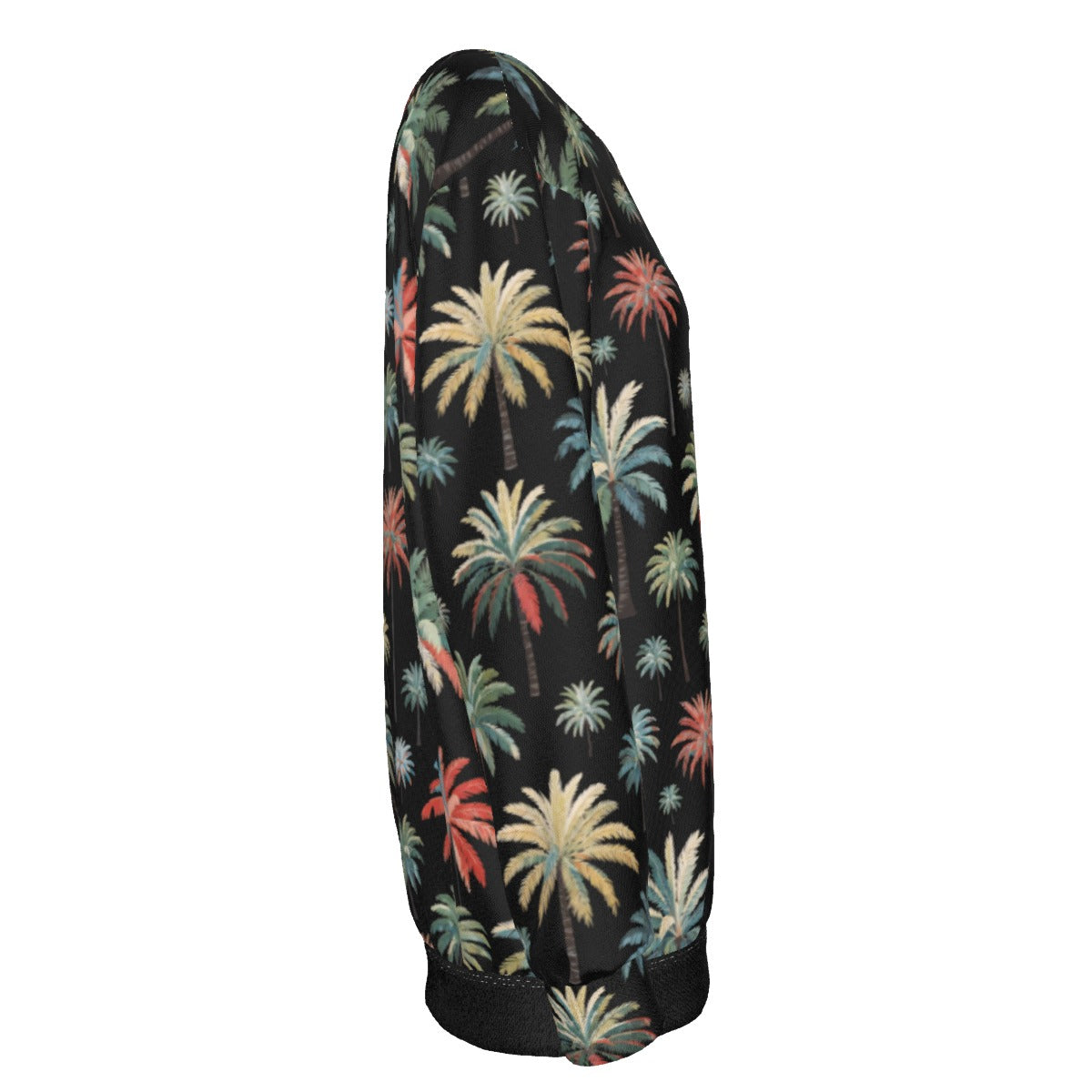 Zillyz Palm-Tree Off-Shoulder Sweatshirt