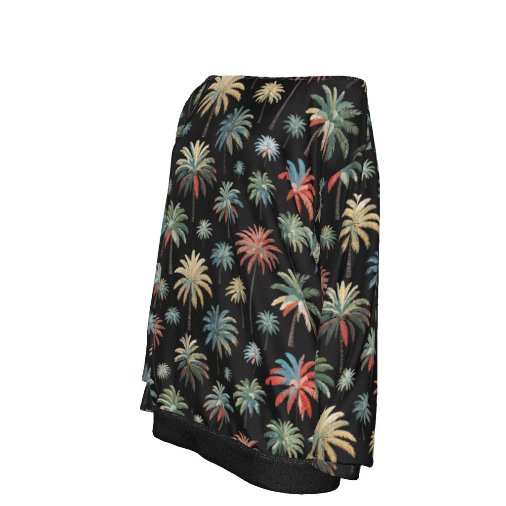 Zillyz Palm-Tree Off-Shoulder Sweatshirt