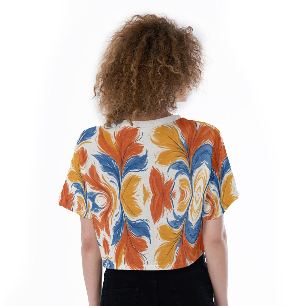 All-Over Print Cropped T-Shirt