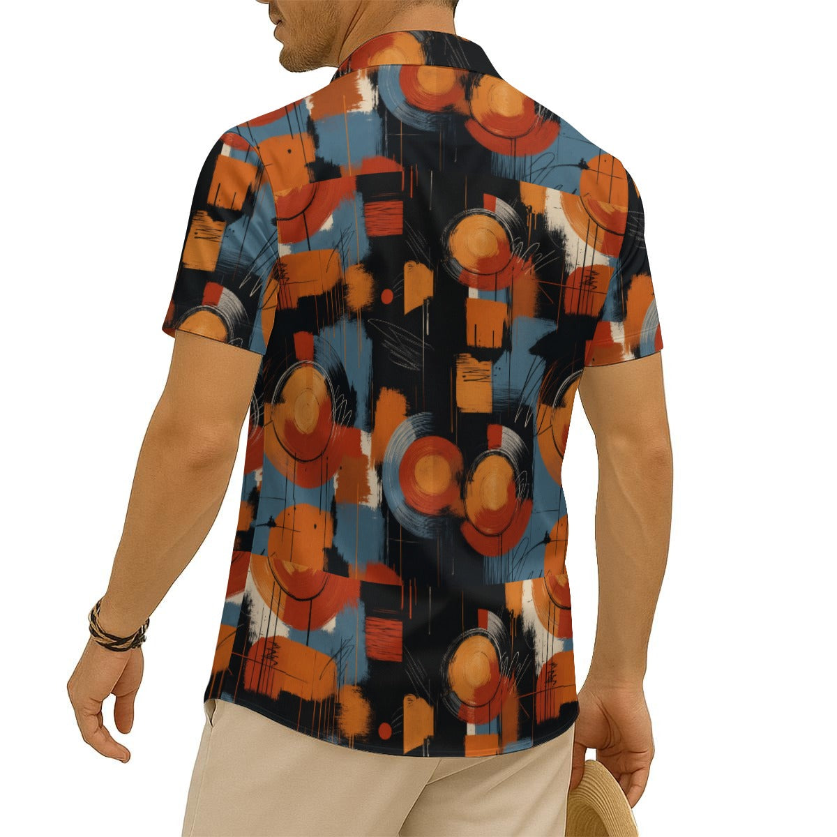 Imitation Silk Short-Sleeved Shirt
