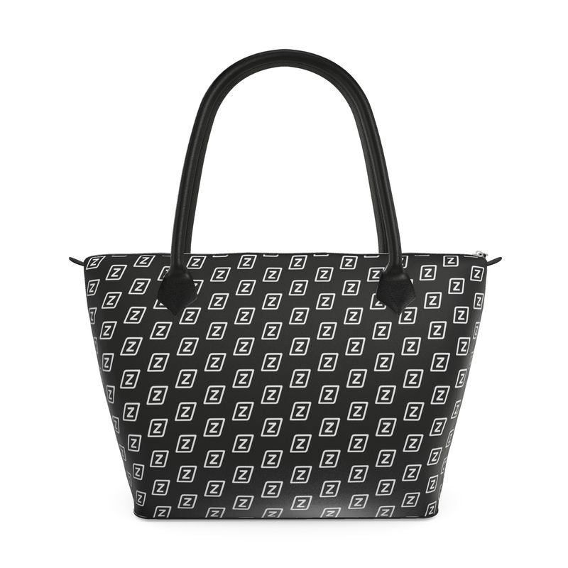 Zillyz Monogram Zip Top Handbag