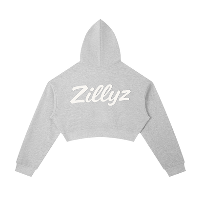 Zillyz Cropped Zip-Up Hoodie