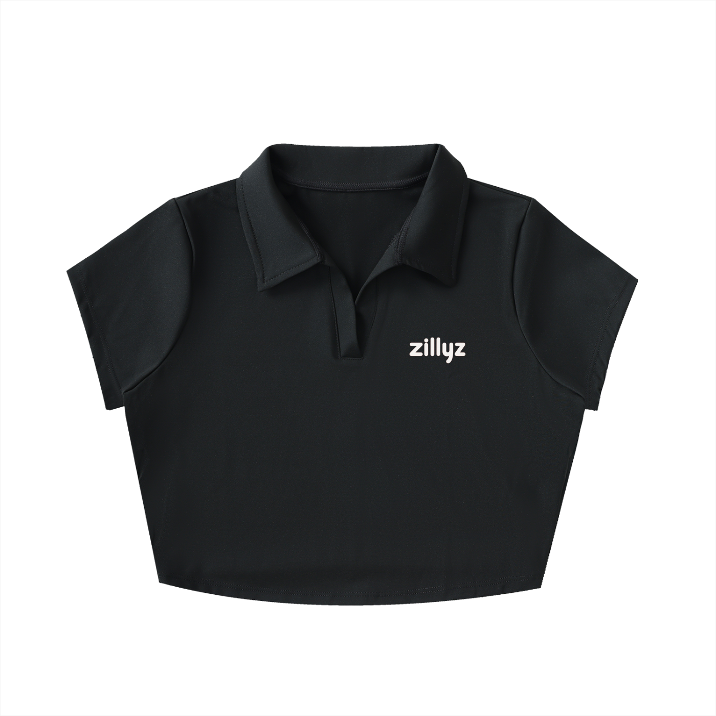 Zillyz Lapel Crop Top