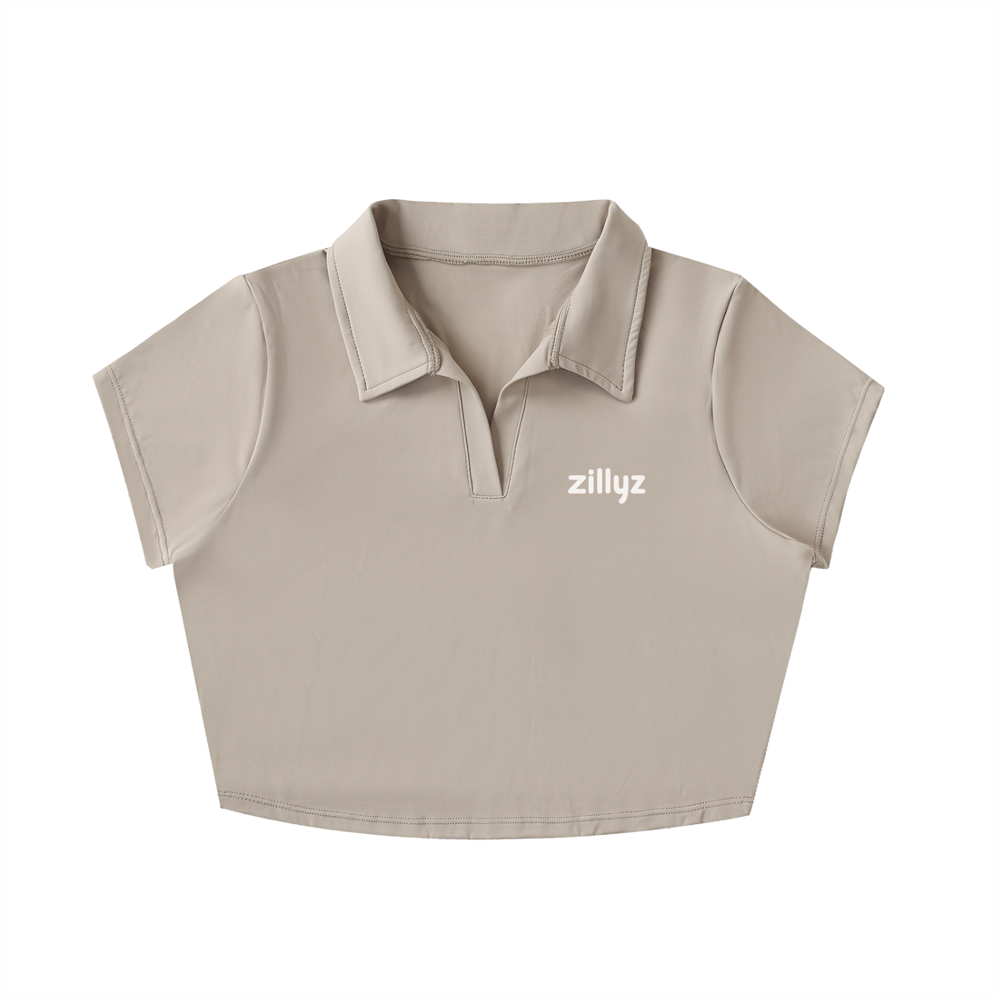 Zillyz Lapel Crop Top