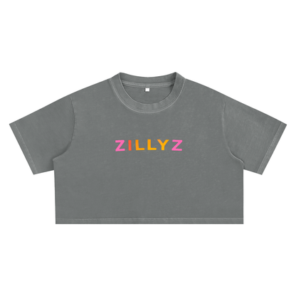 Zillyz Washed Crop Top