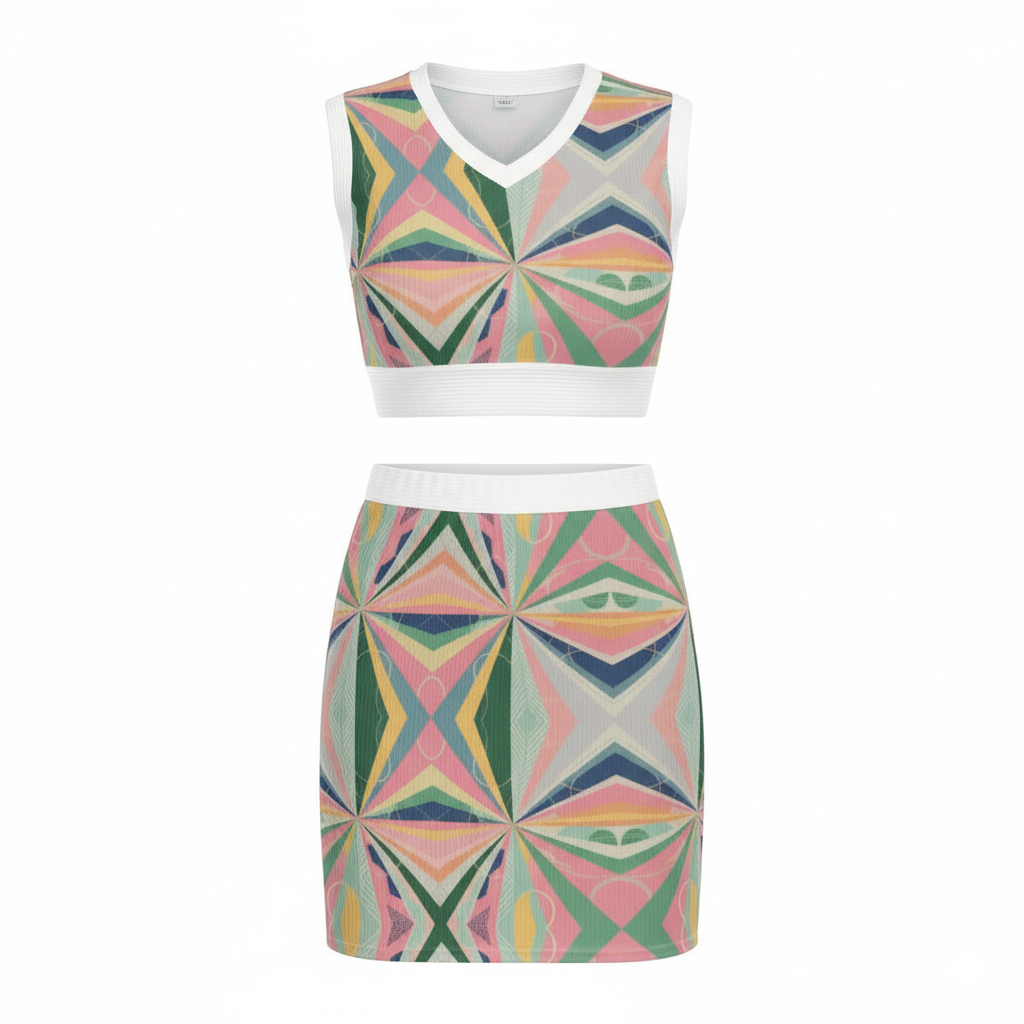 Zillyz Vest Skirt Suit