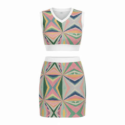 Zillyz Vest Skirt Suit