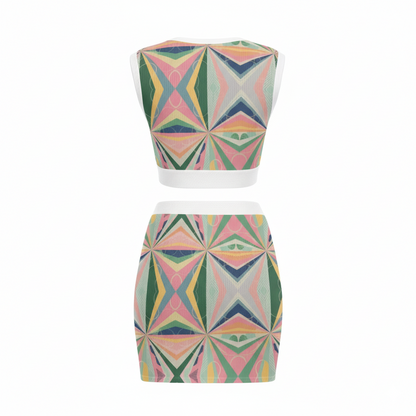 Zillyz Vest Skirt Suit