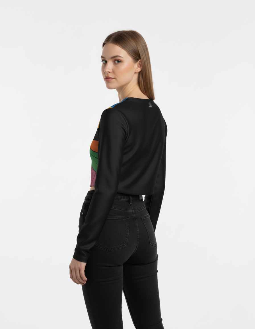 Kirigami Round Neck Crop Top
