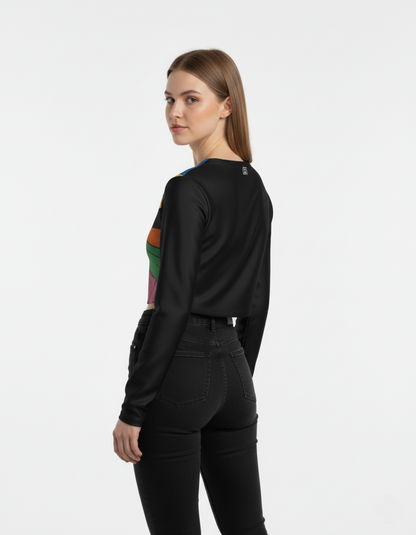 Kirigami Round Neck Crop Top