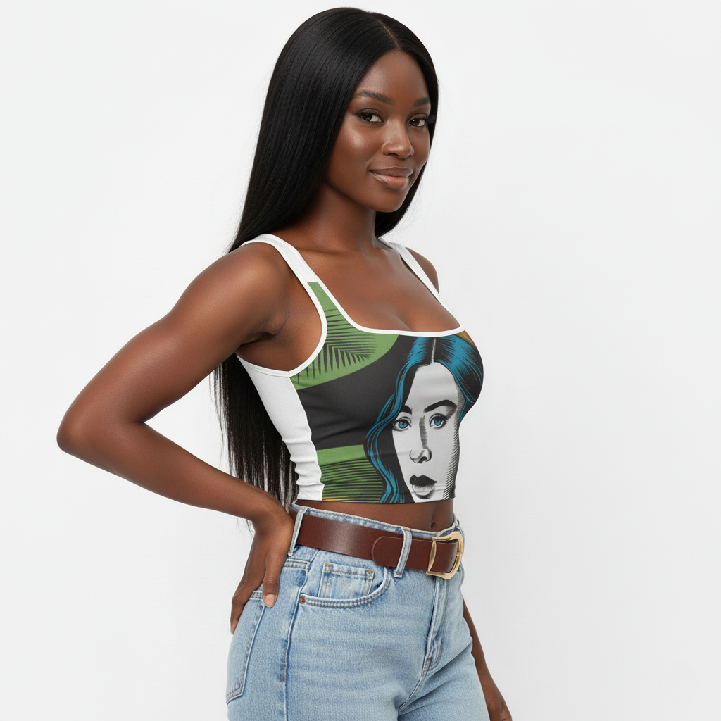 Kirigami Square Neck Tank Top