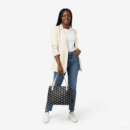Zillyz Monogram PU Leather Tote