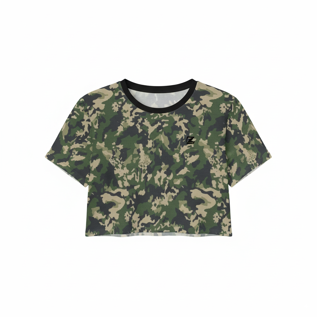 Camo Cropped T-Shirt