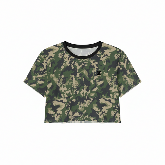 Camo Cropped T-Shirt