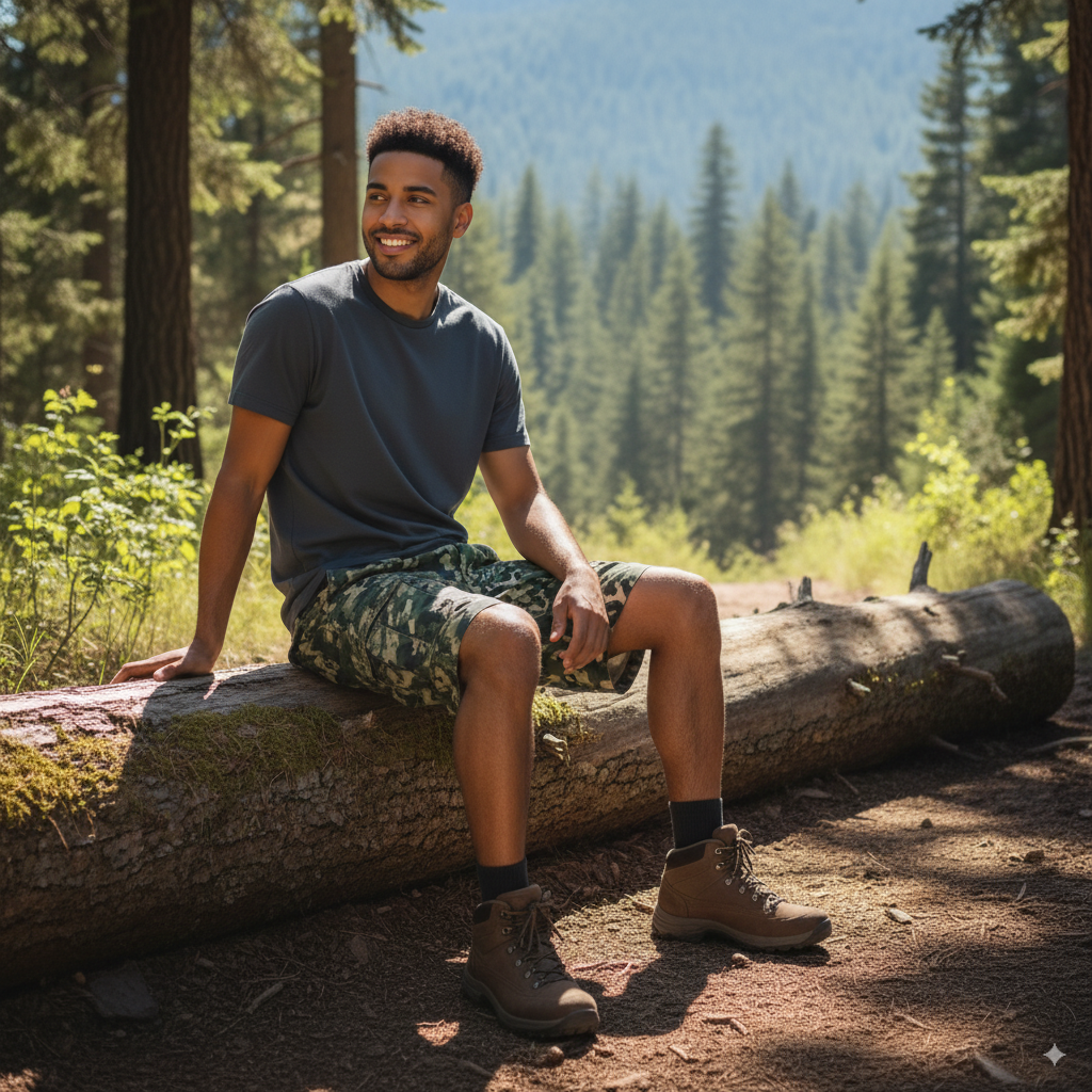 Zillyz Camo Cargo Shorts