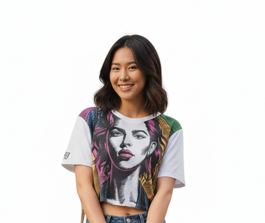 Kirigami Cropped T-Shirt