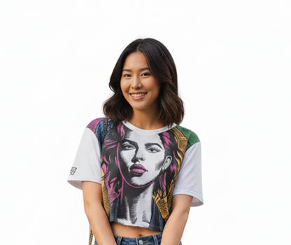 Kirigami Cropped T-Shirt