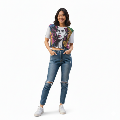 Kirigami Cropped T-Shirt