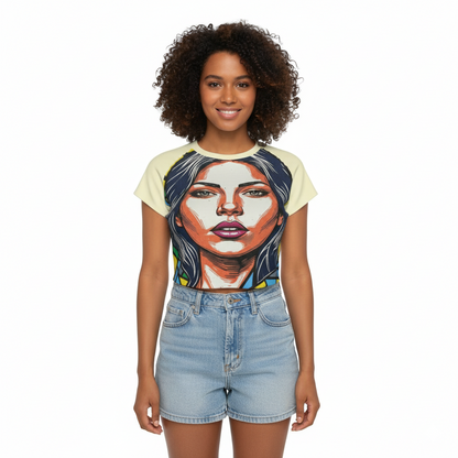 Kirigami Raglan Cropped T-shirt