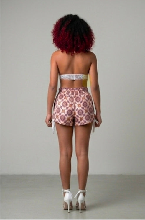 Zillyz Faux-Pleated Shorts
