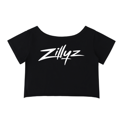 Zillyz Off-Shoulder Rolled Hem T-Shirt