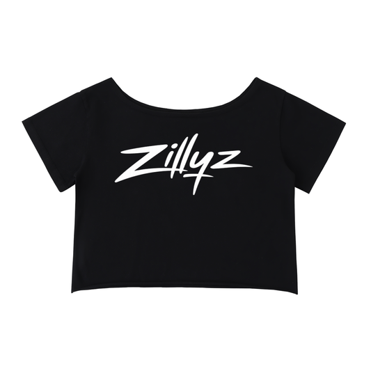Zillyz Off-Shoulder Rolled Hem T-Shirt