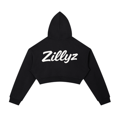 Zillyz Cropped Zip-Up Hoodie
