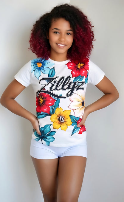 Zillyz Flower Slim-Fit T-shirt