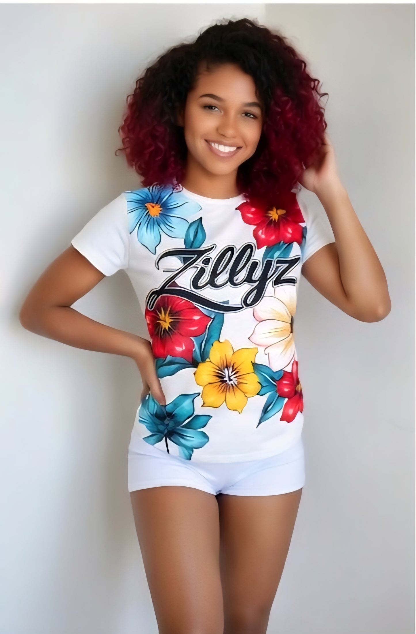 Zillyz Flower Slim-Fit T-shirt