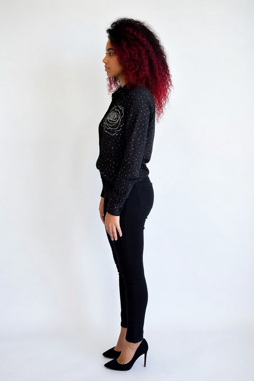 Zillyz Metallic Bloom Shirt