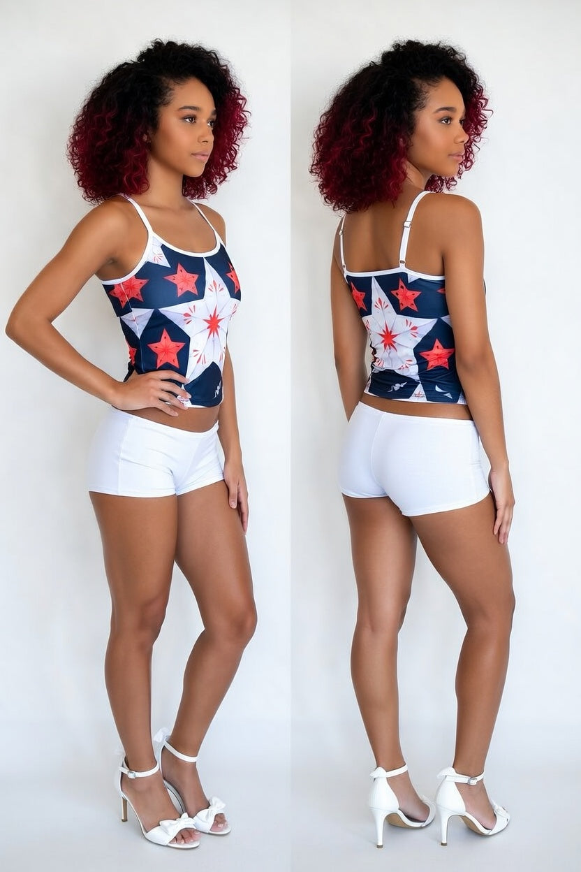 Zillyz star Spaghetti Strap Tank Top