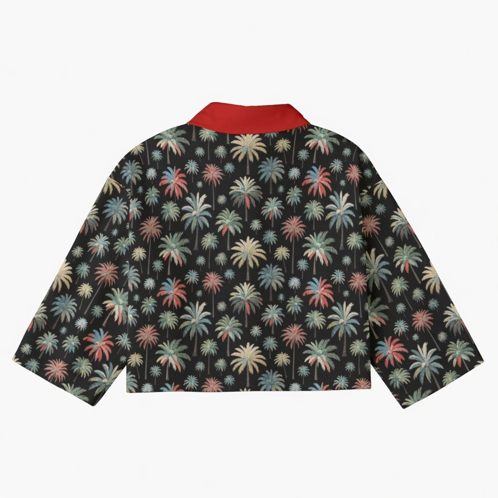 Zillyz Palm-Tree Cropped Jacket