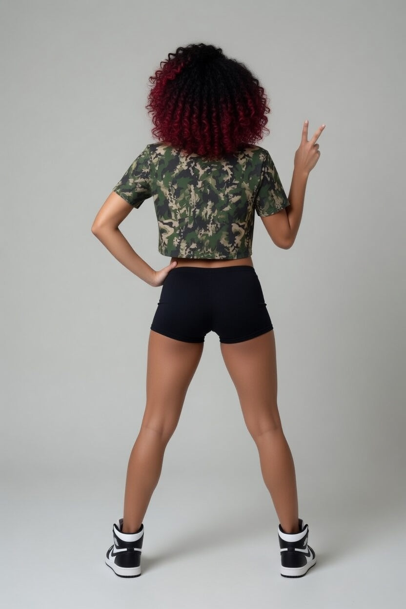 Camo Cropped T-Shirt