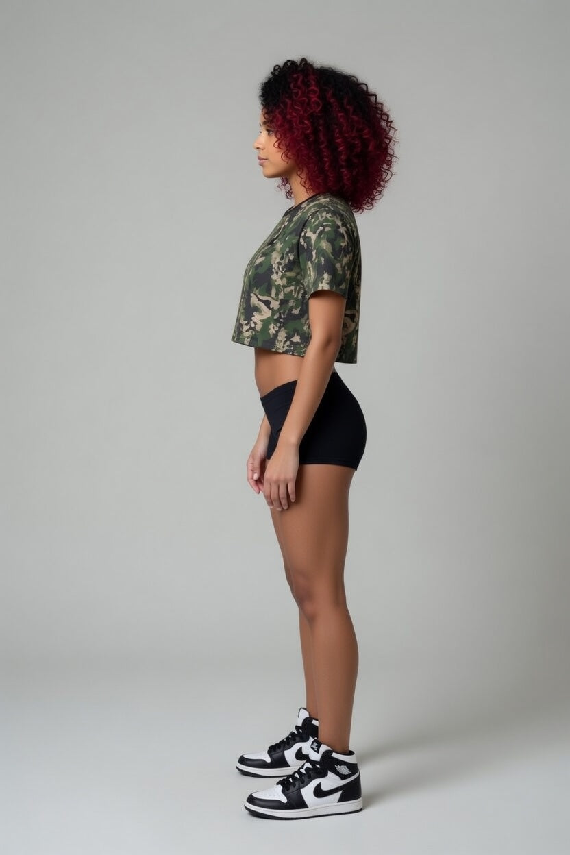 Camo Cropped T-Shirt