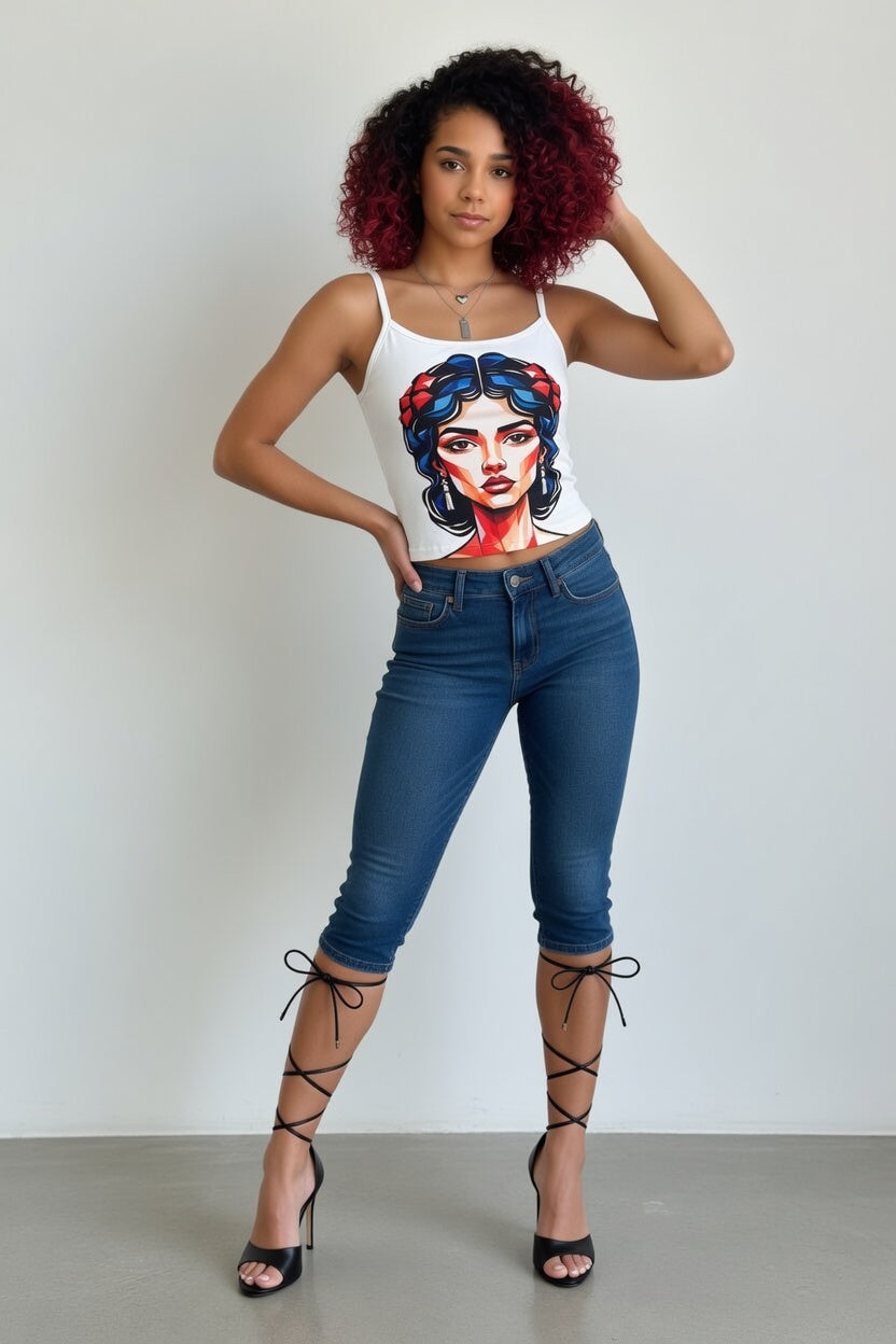 Zillyz Kirigami Strap Tank Top