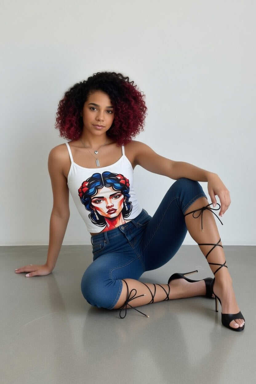 Zillyz Kirigami Strap Tank Top
