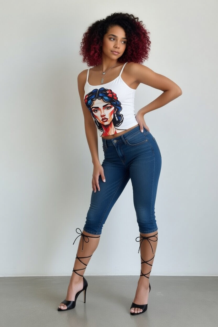 Zillyz Kirigami Strap Tank Top