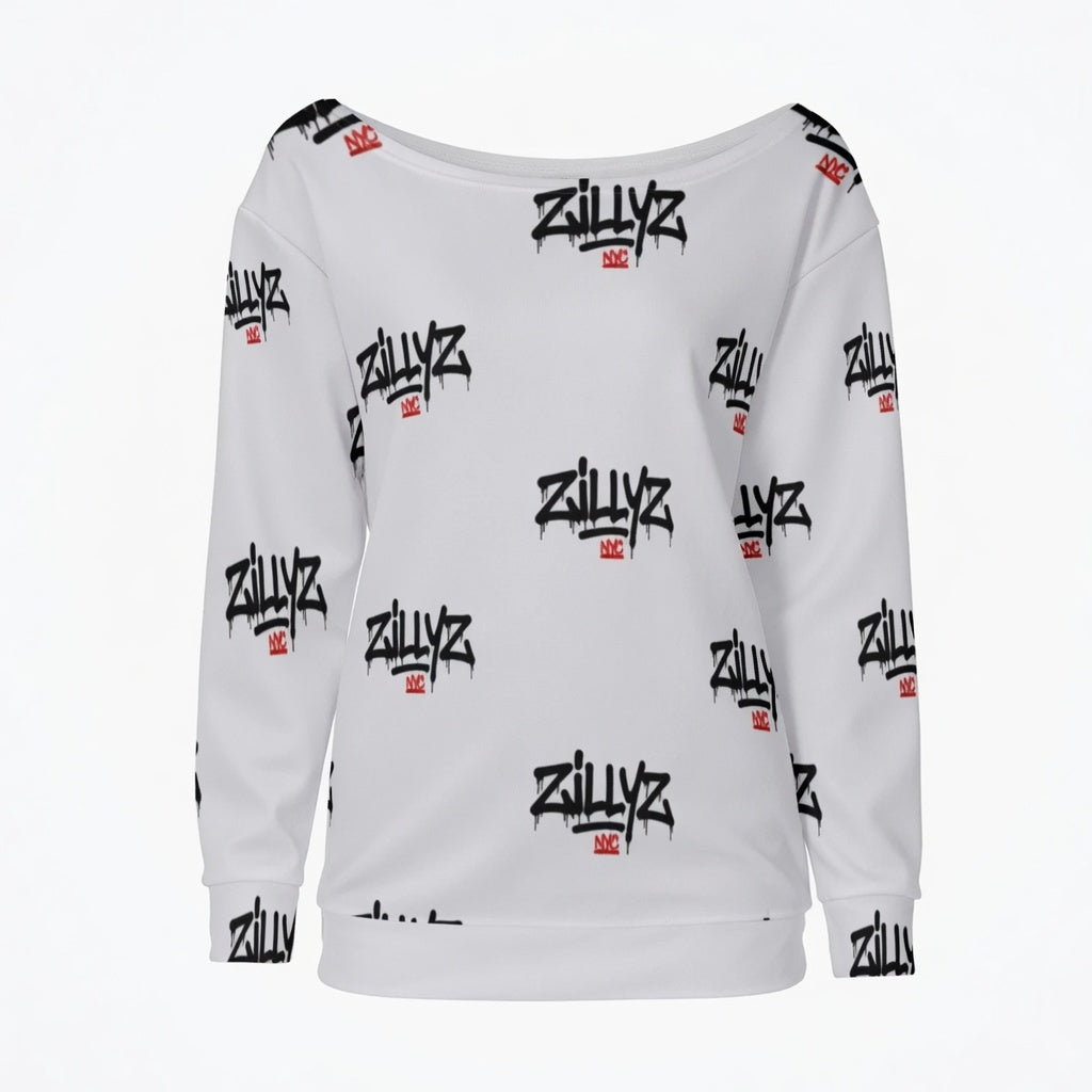 Zillyz Off-Shoulder NYC Sweatshirt