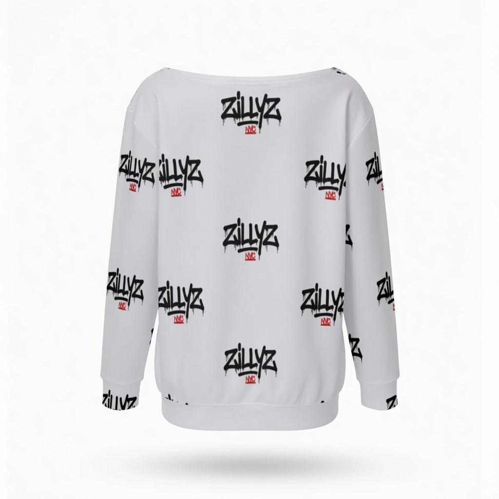 Zillyz Off-Shoulder NYC Sweatshirt