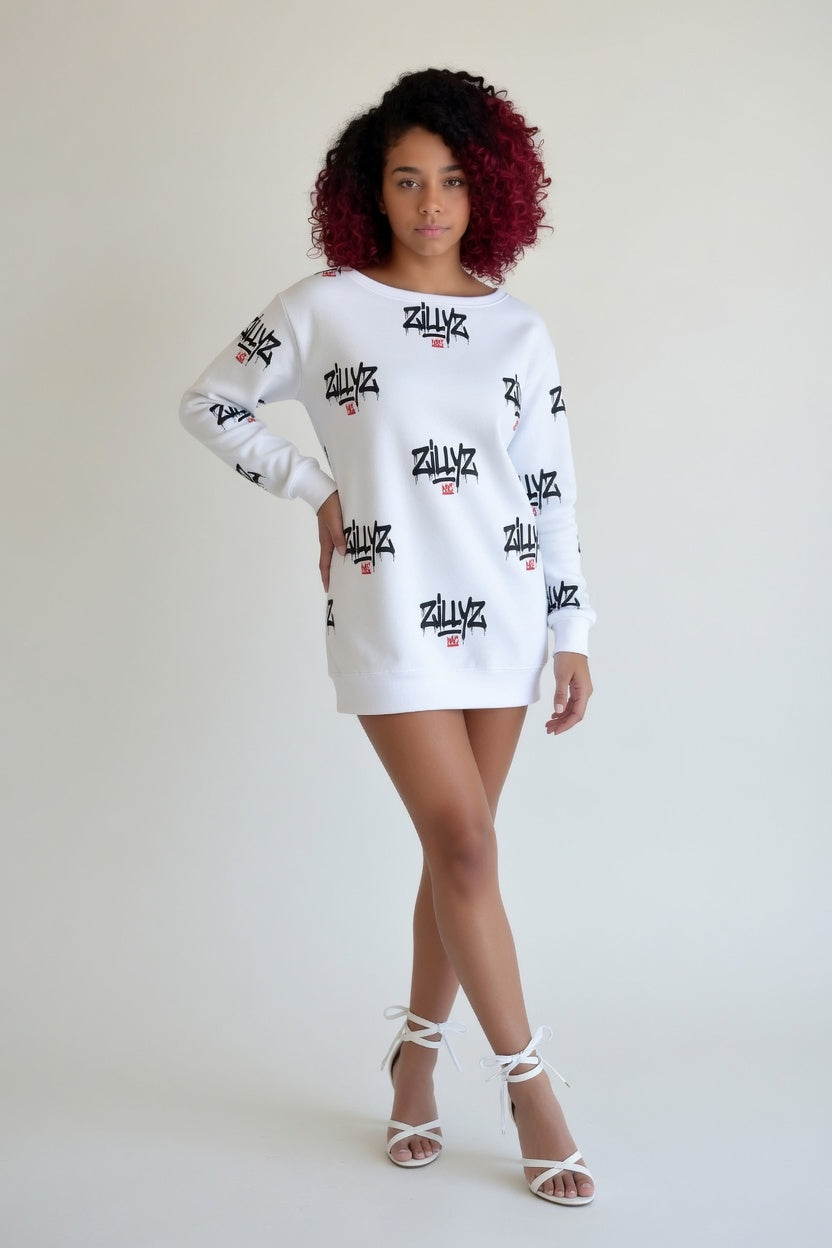 Zillyz Off-Shoulder NYC Sweatshirt
